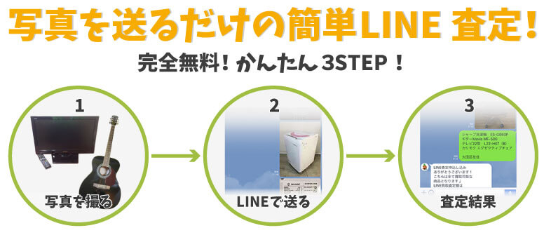 写真を送るだけの簡単LINE査定！