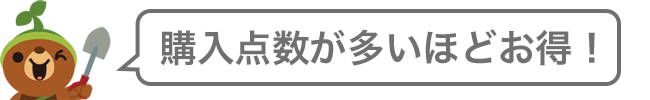 購入点数が多いほどお得