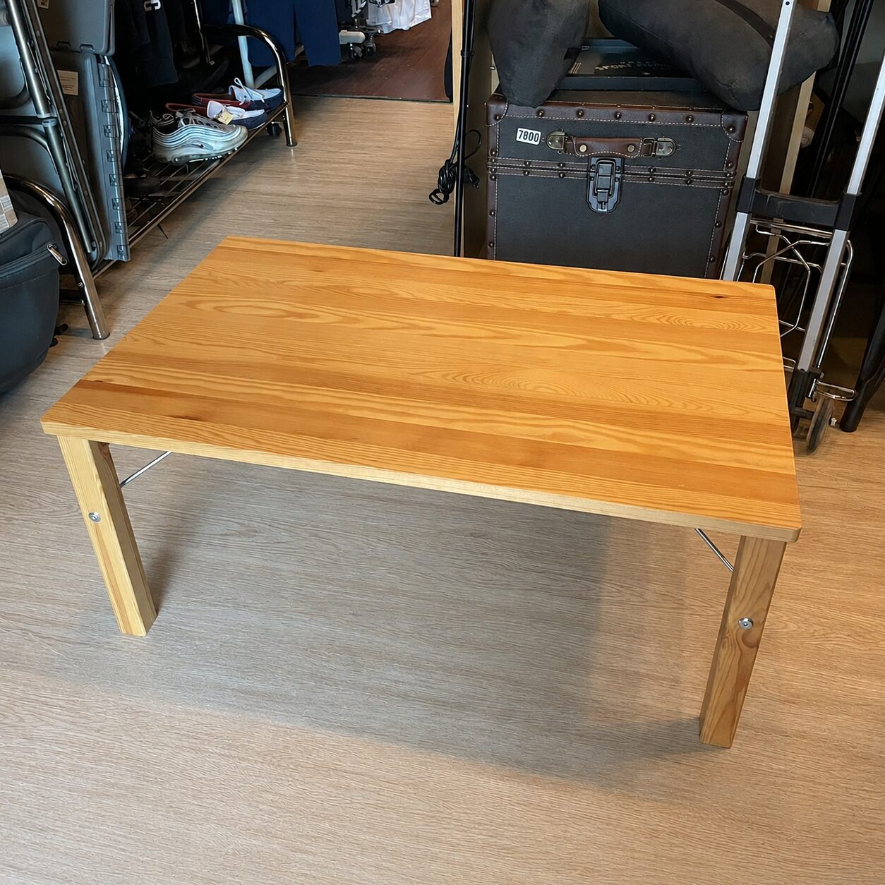 MUJI 折りたたみ式パイン材ローテーブル