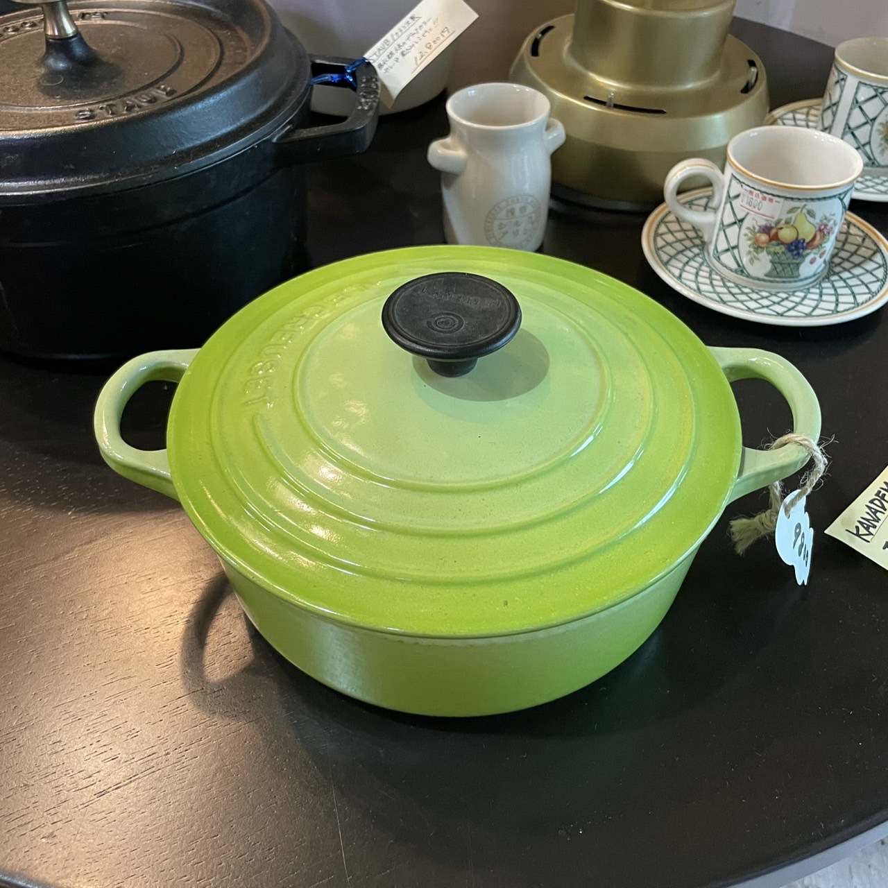 ル・クルーゼ ココットロンド 18cm ライムグリーン