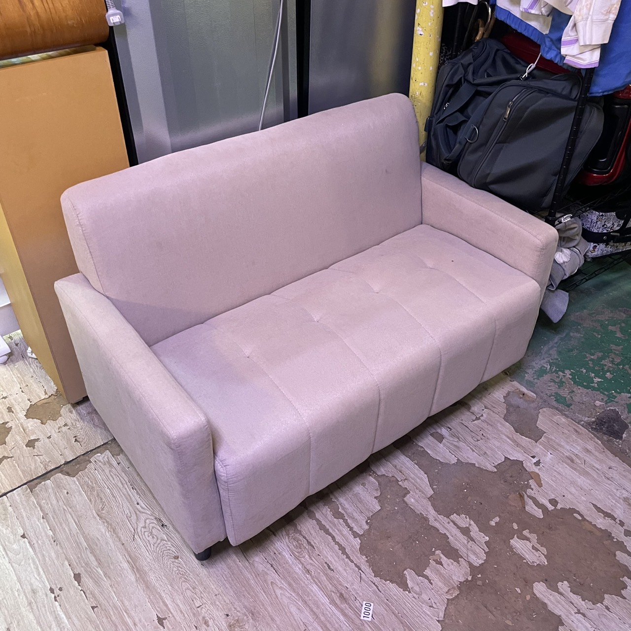 シンプル２Pソファ ファブリック ２人掛け ホワイト系