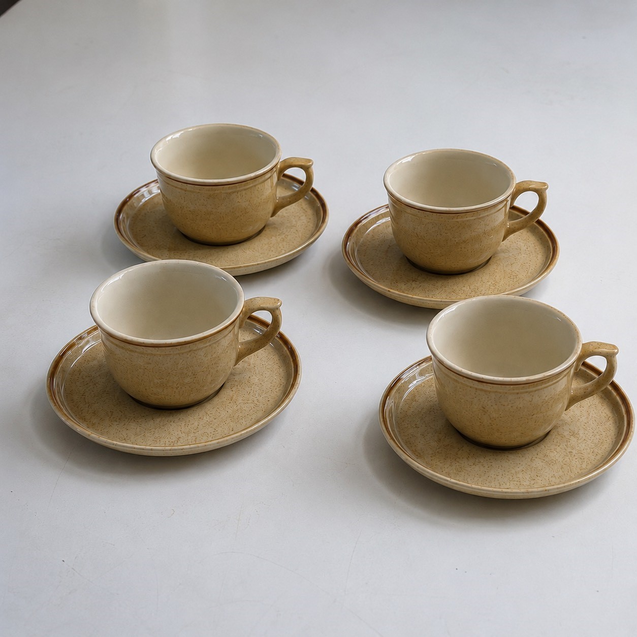 Noritake Genuine Stoneware カップ＆ソーサー 4客セット MADE IN JAPAN